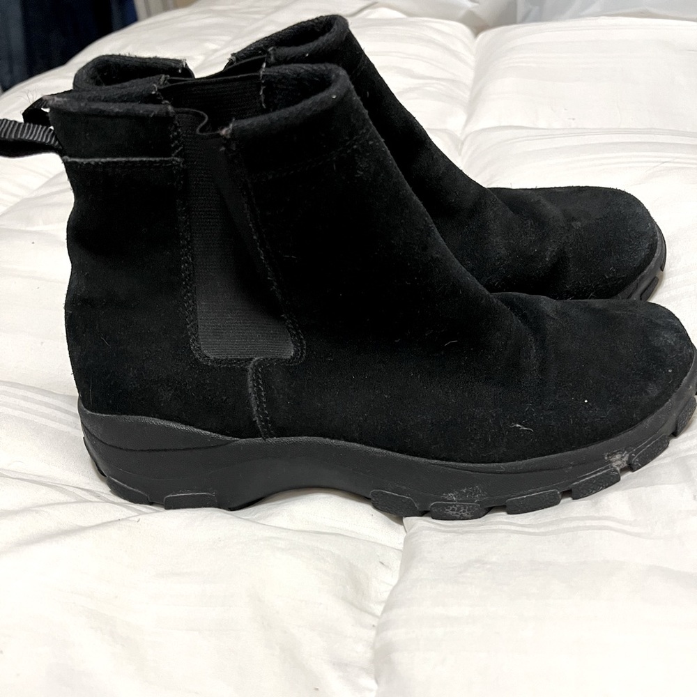 Lands End Black Suede Boots